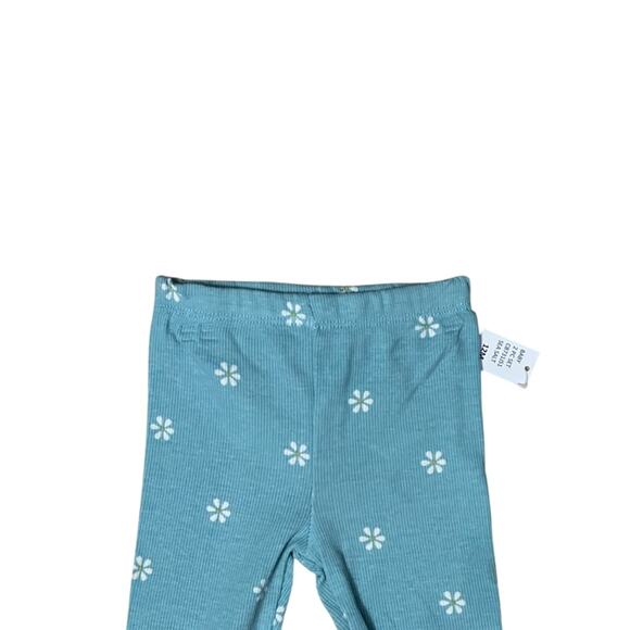 Jessica Simpson Capri Pants Pull-On Stretch Knit Floral Pattern Blue W 12M NWT - Picture 6 of 7